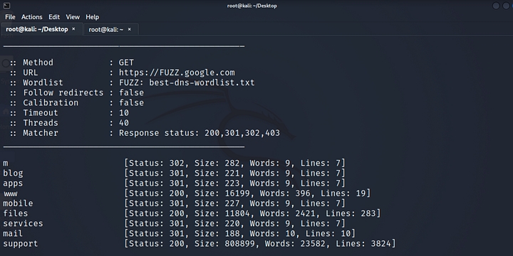 Active Subdomain Enumeration Using FFUF
